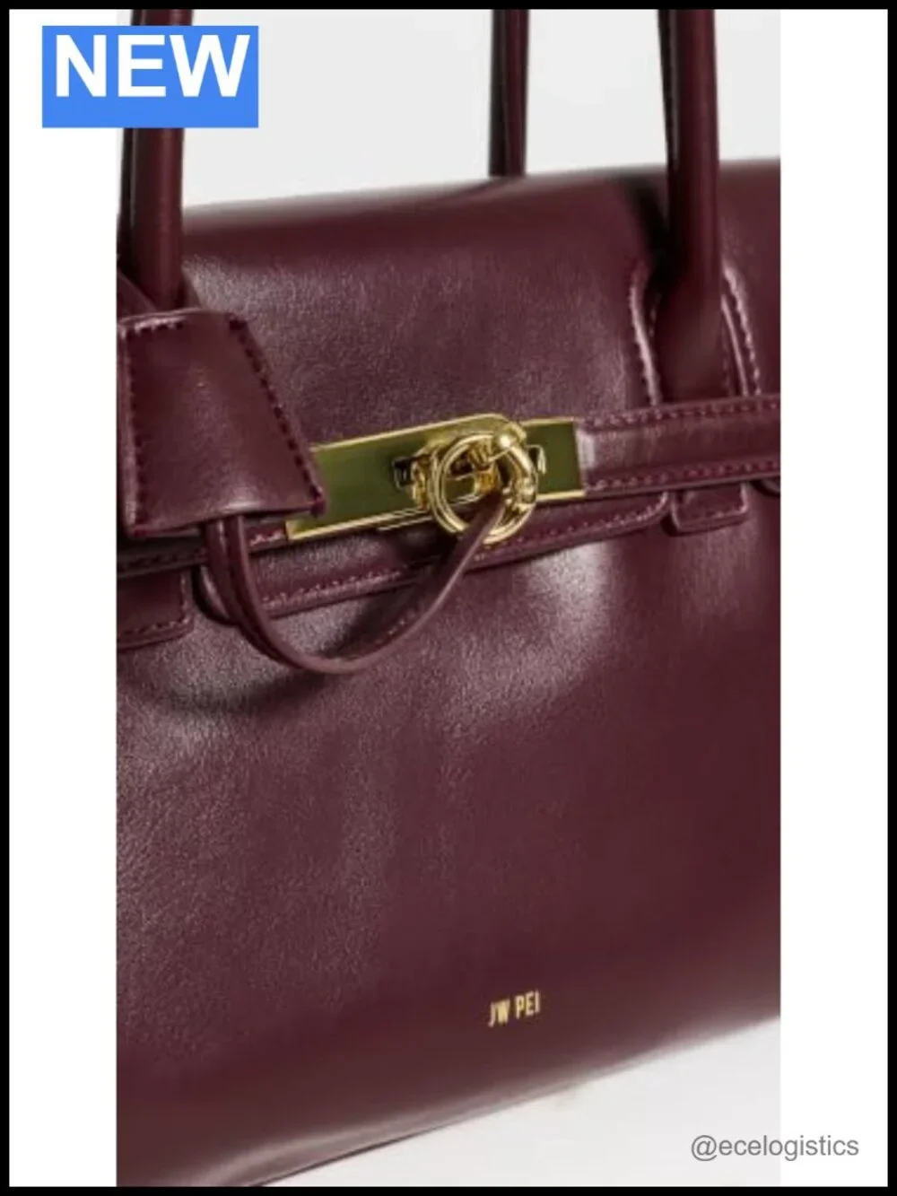 Women's Shoulder Bag Faux Leather Satchel with Gold-Tone Hardware